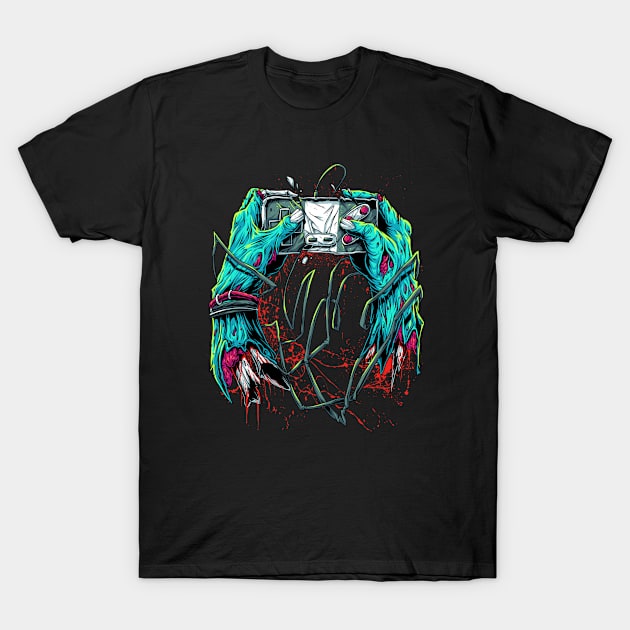 Gamer Zombie Hands T-Shirt by AngelFlame